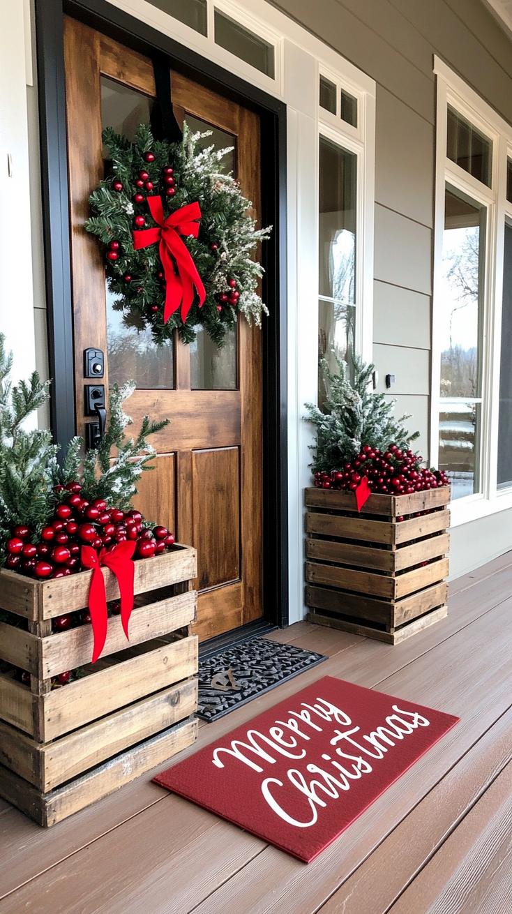 6. Rustic Christmas Porch Displays-1