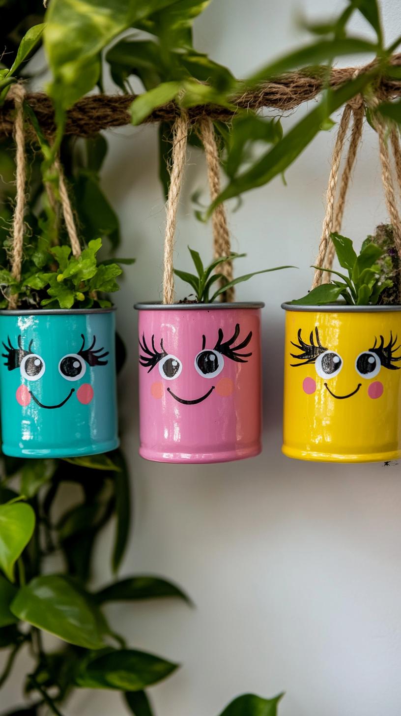35 Easy Garden Art Crafts Anyone Can Make DIY 18 7. Hanging garden made from old kitchen colanders-2