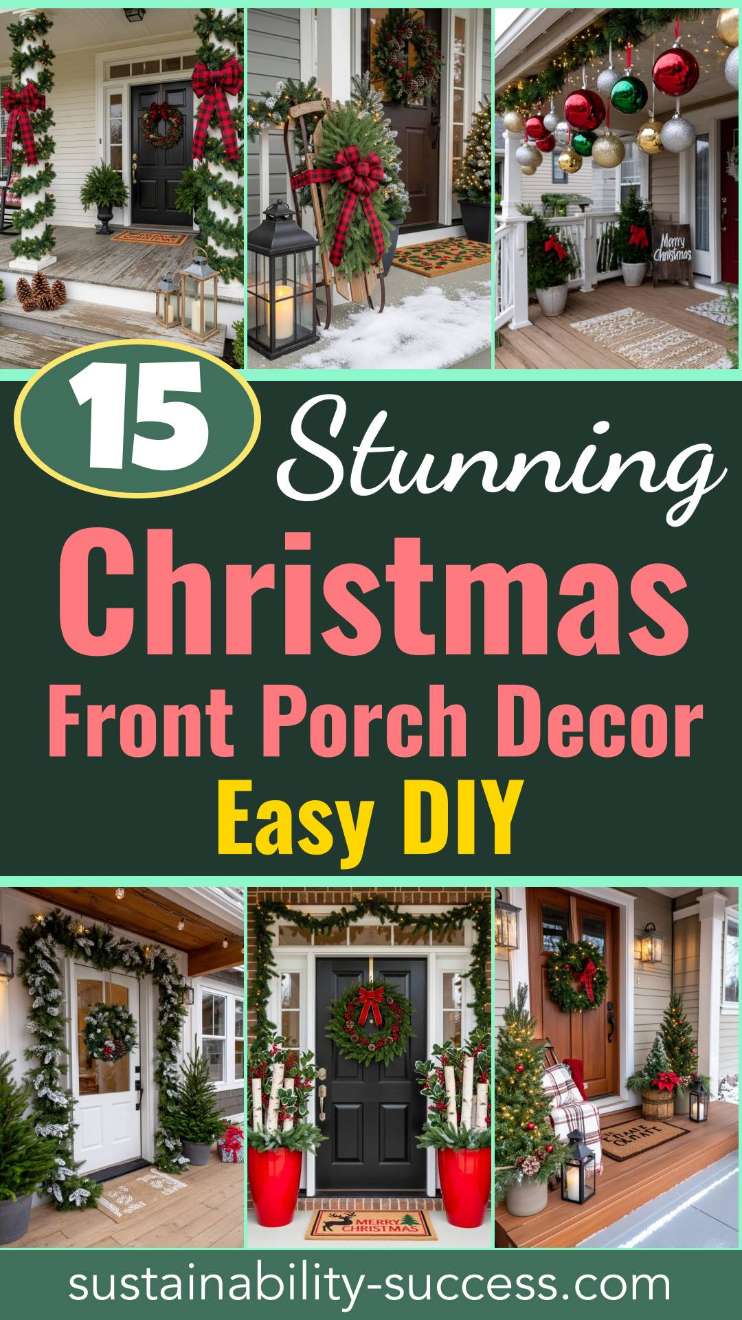 15 Christmas Decor Ideas for a Front Porch DIY That’s Simple but Stunning