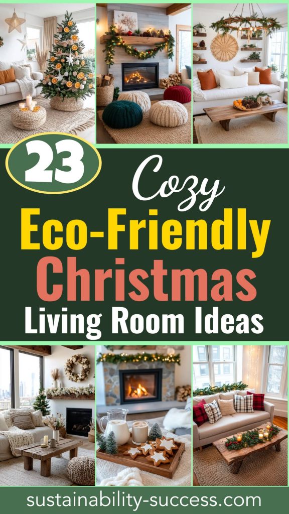23 Cozy Eco-Friendly Christmas Living Room Ideas For A Warm, Sustainable Holiday