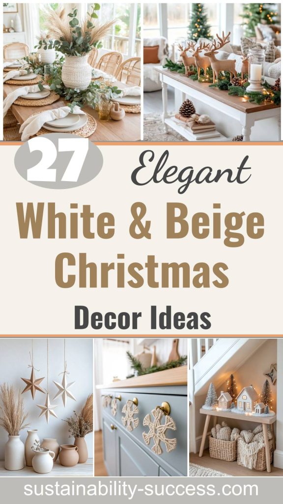 27 Elegant White And Beige Christmas Decor Inspirations