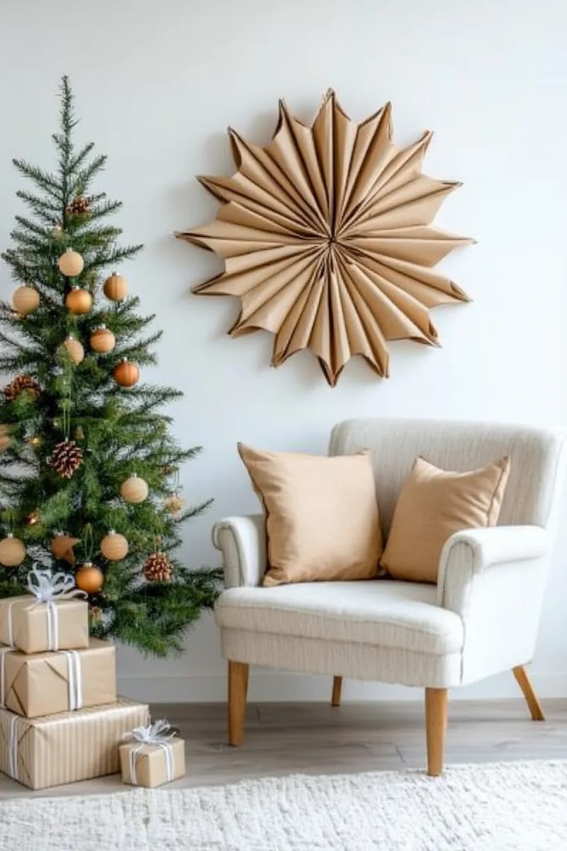3d paper starburst wall art using recycled book pages 1