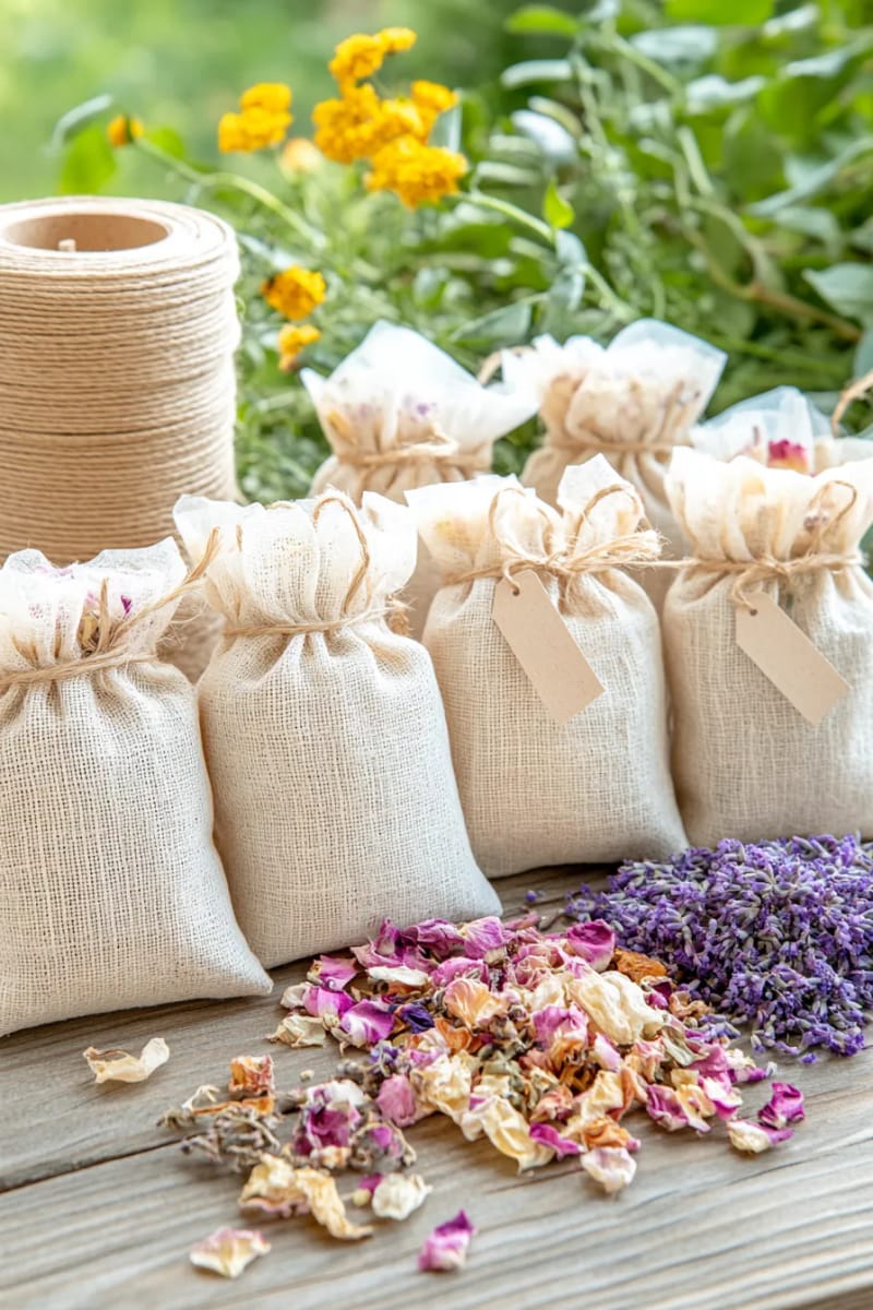 29 Eco-Friendly Christmas Gift Ideas DIY for a Thoughtful Holiday 50 biodegradable confetti pouches with dried flower petals 1