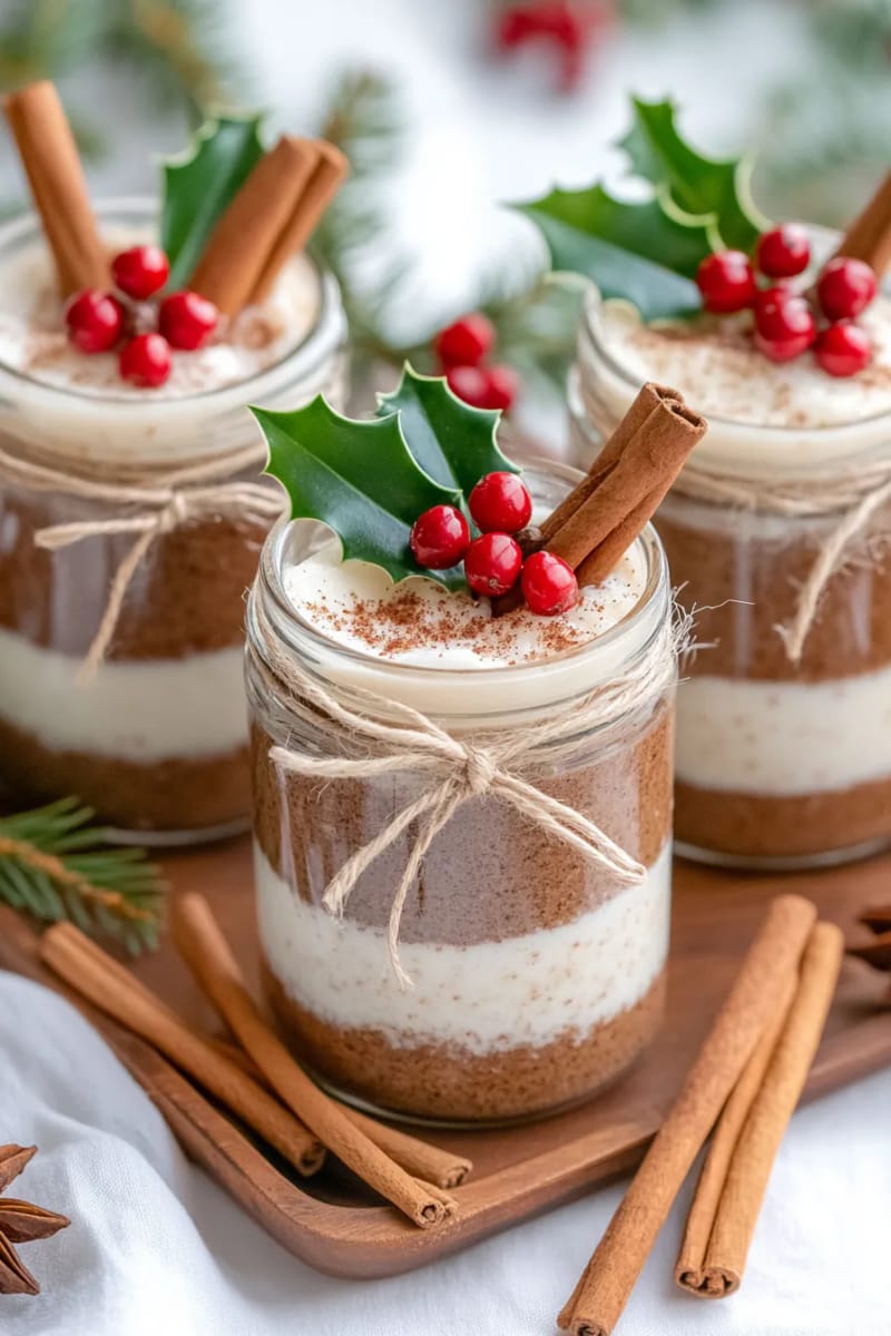 diy body scrub jars finished with cinnamon sticks and holly 1