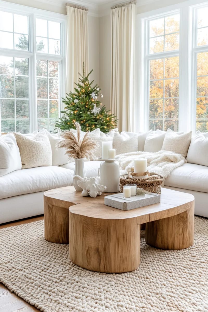 drape chunky knit throws over sofas with cream and taupe cushions 1