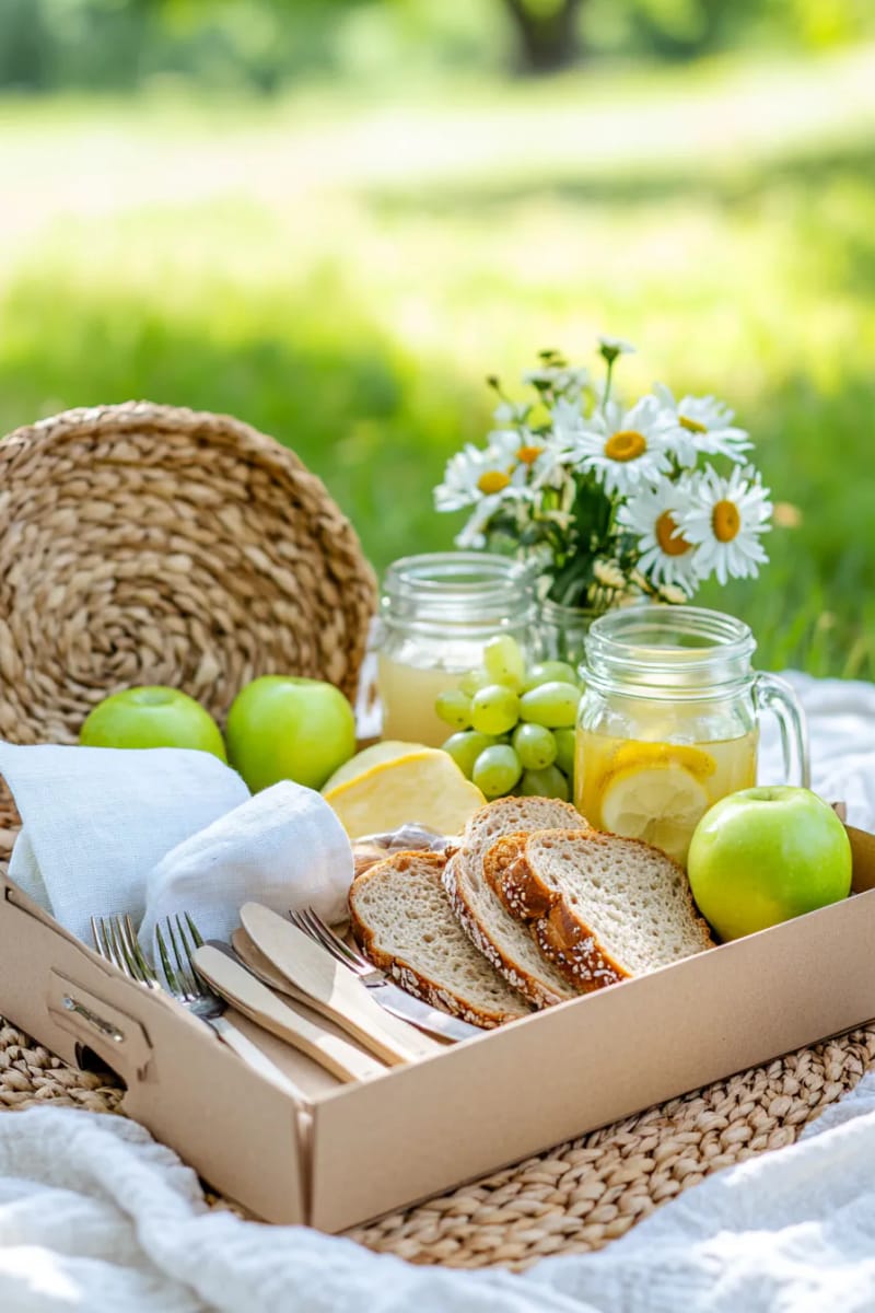 eco-friendly picnic set in a kraft paper box 1