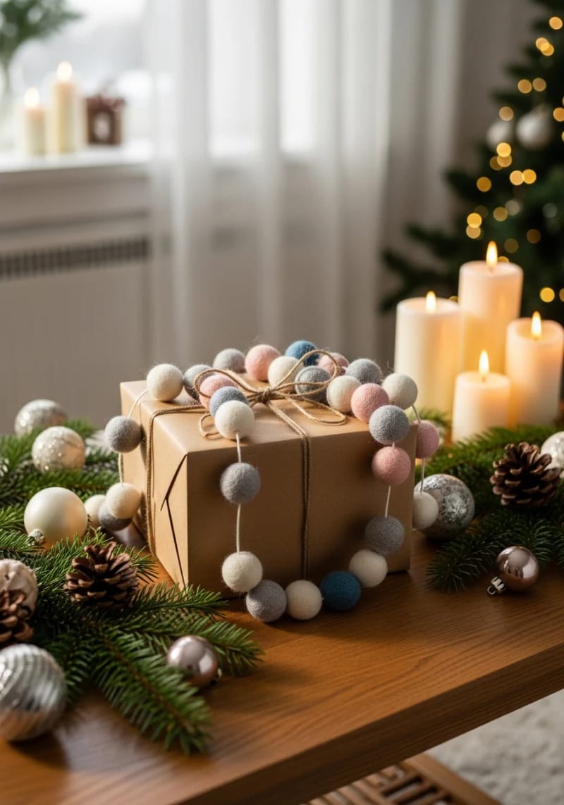 felt ball pom-pom garlands inspired by scandinavian traditions 1