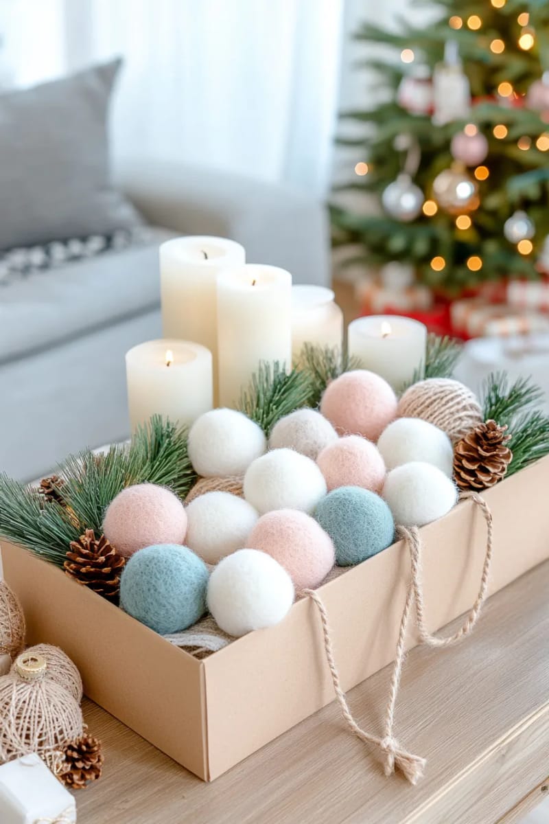 felt ball pom-pom garlands inspired by scandinavian traditions 1