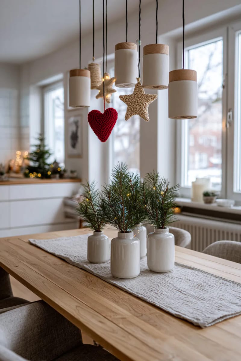 handcrafted scandinavian pendant lighting with subtle holiday touches 1