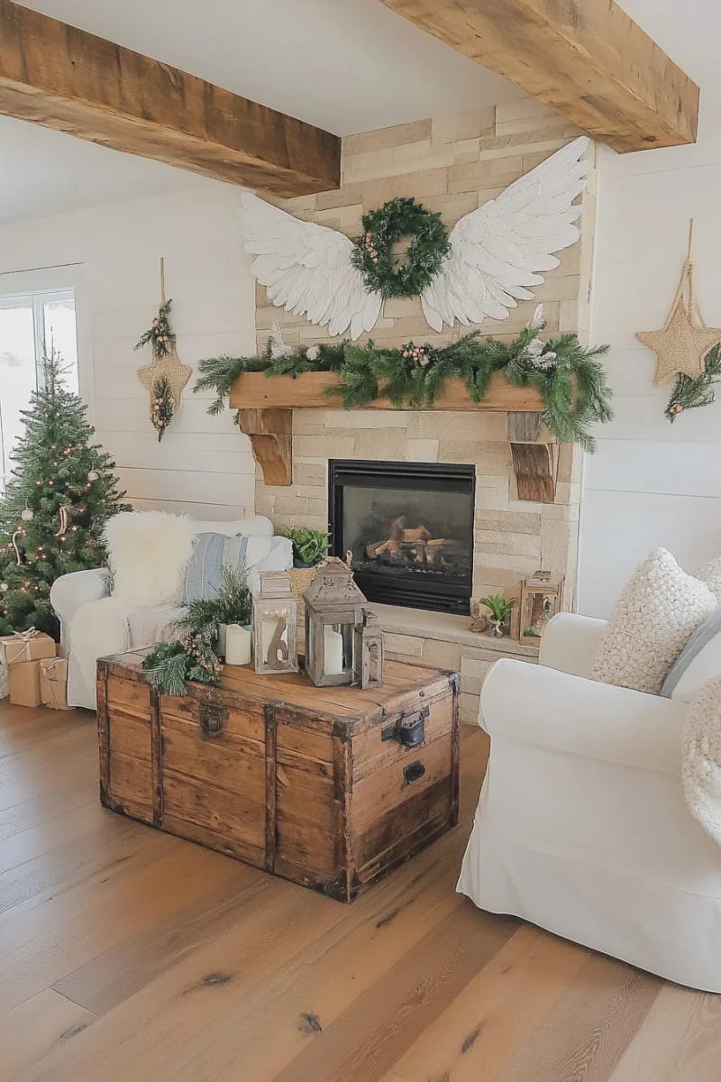 layered denim angel wings for unique tree or wall decorations 1