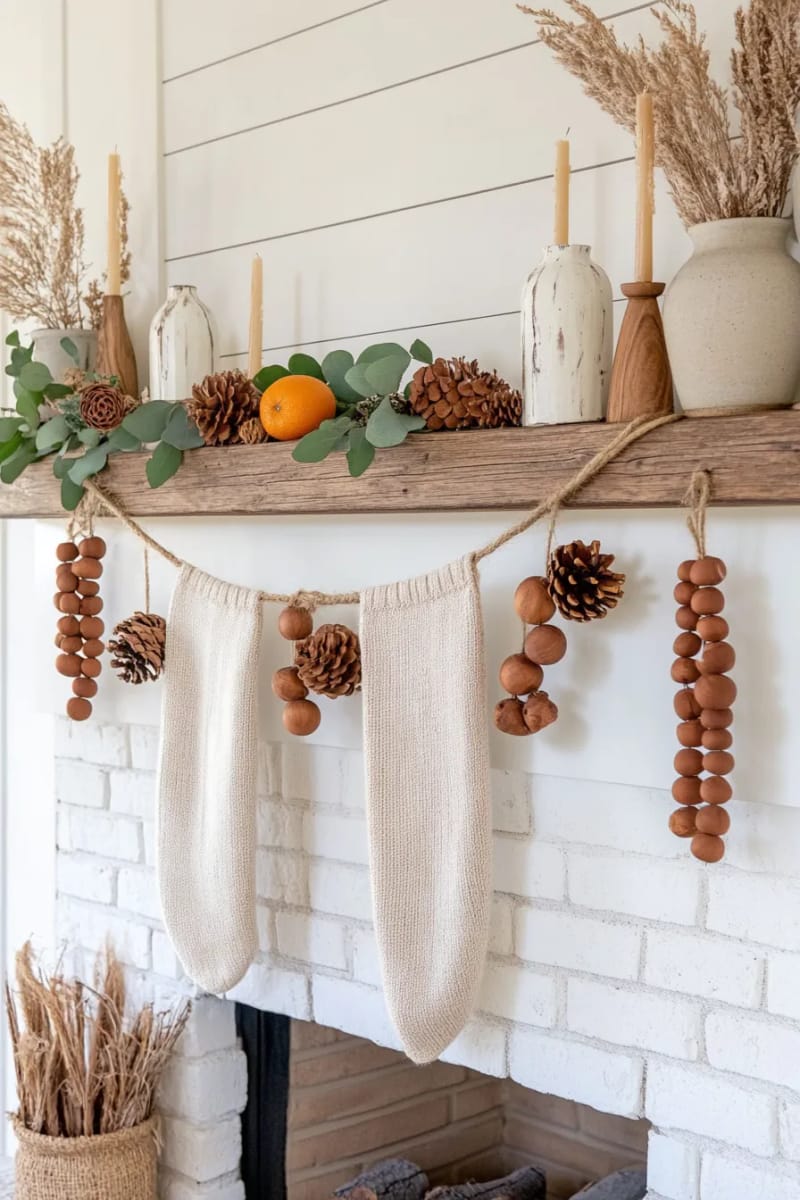 29 Upcycled Christmas Crafts For Unique Holiday DIY Projects 44 old sweater sleeves turned into soft, rustic tree garlands 1