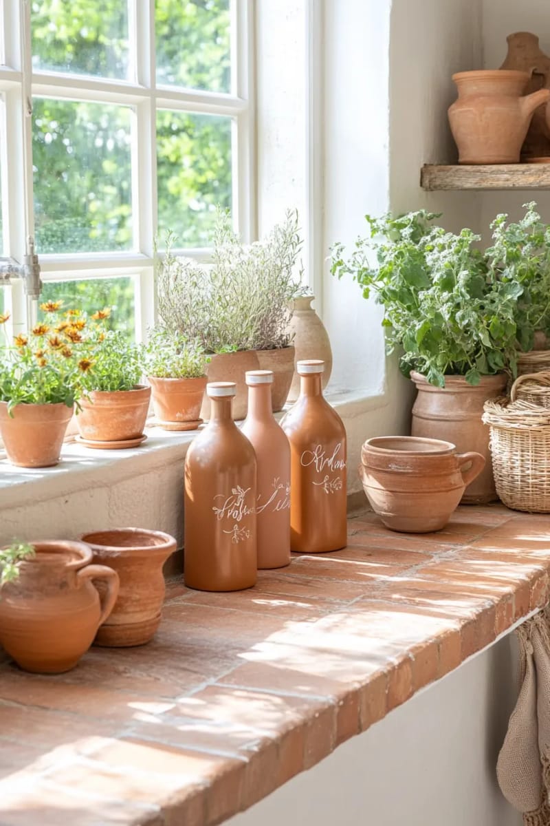 personalized reusable water bottles in earthy pastel colors 1
