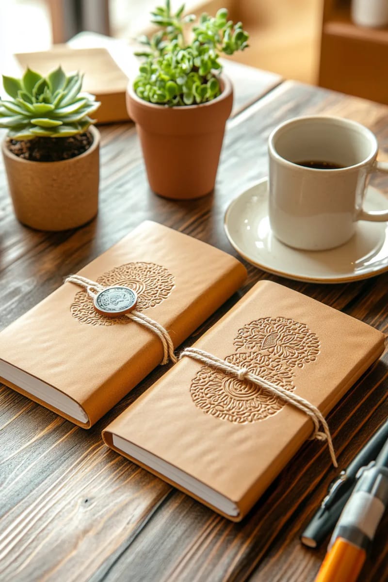 29 Eco-Friendly Christmas Gift Ideas DIY for a Thoughtful Holiday 26 refillable notebooks with covers made from recycled cardboard 1