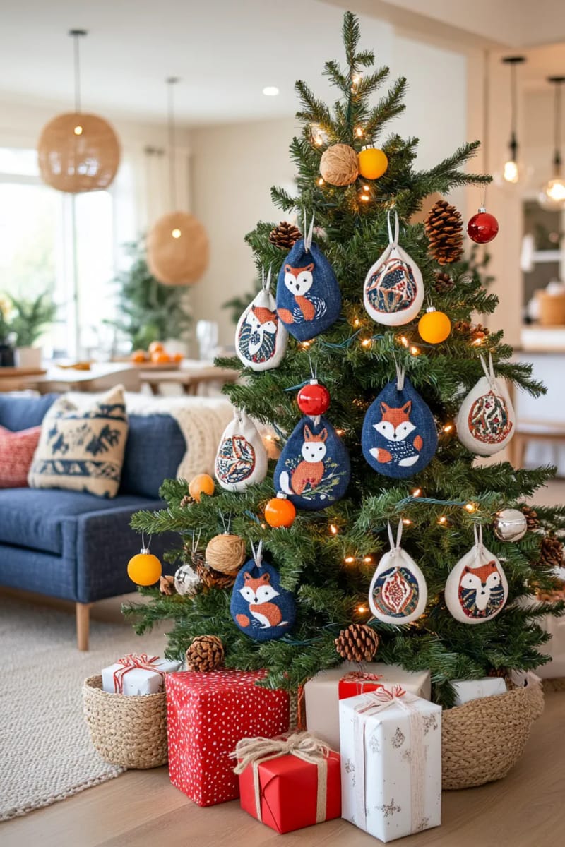 29 Eco-Friendly Christmas Gift Ideas DIY for a Thoughtful Holiday 53 repurposed denim zipper pouches with embroidered woodland creatures 1
