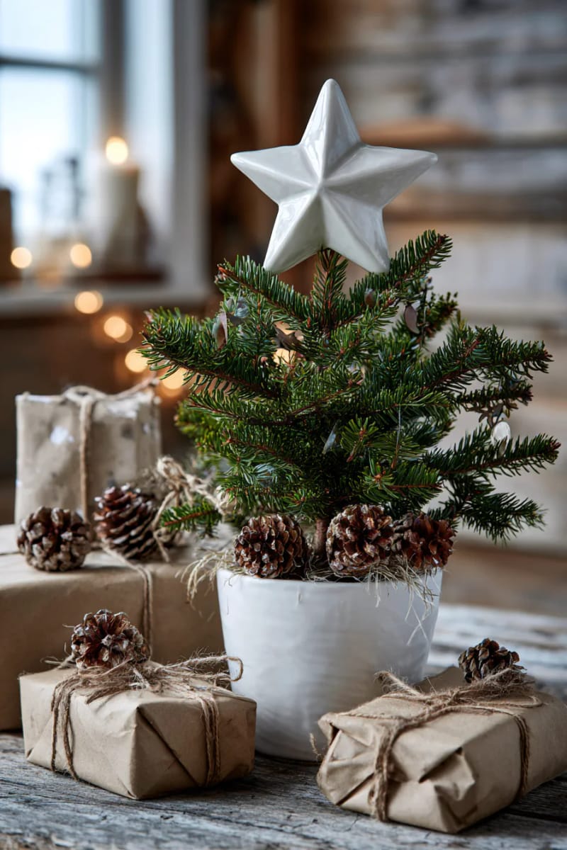 simple ceramic star tree toppers with matte finish 1