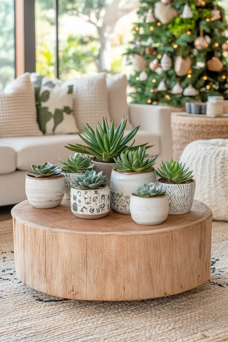 29 Eco-Friendly Christmas Gift Ideas DIY for a Thoughtful Holiday 21 succulent plants potted in tiny upcycled ceramic cups 1