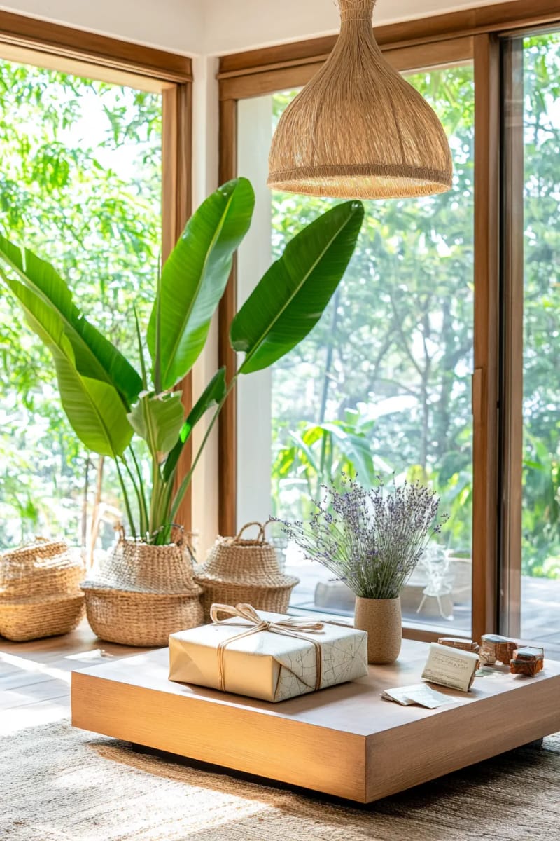 upcycled map paper wrapping with biodegradable ribbon 1