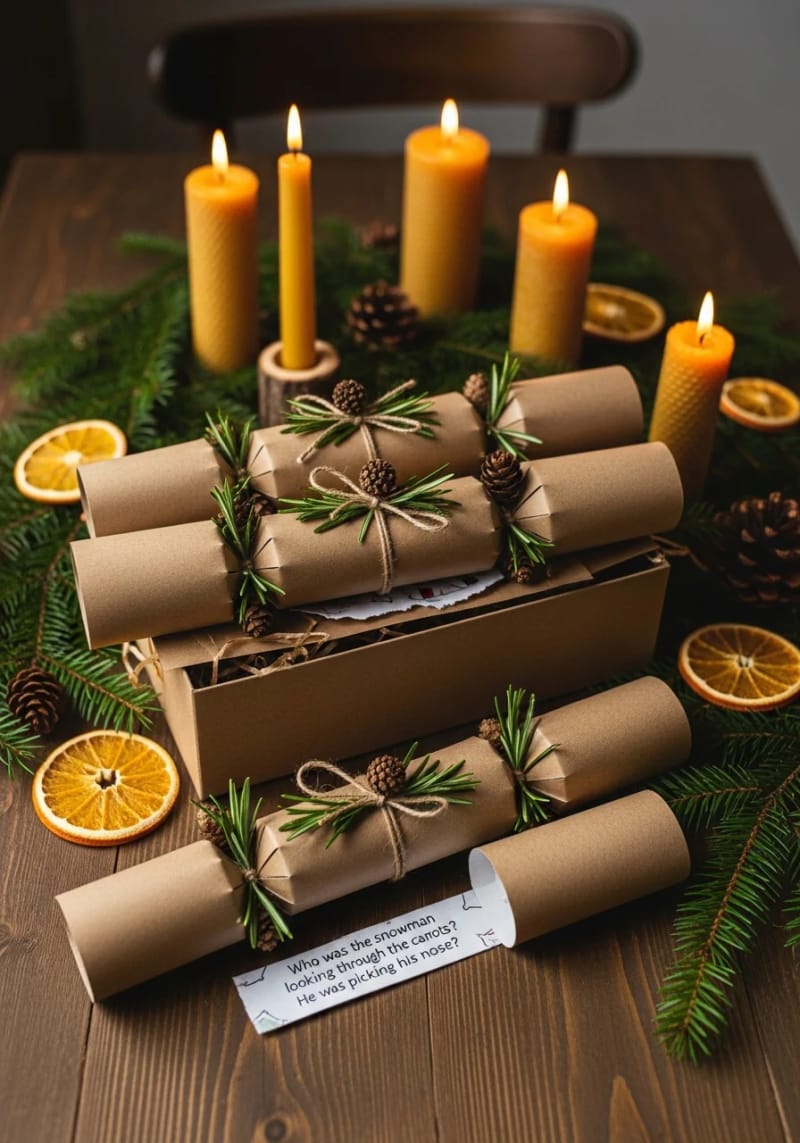 zero-waste christmas crackers filled with handwritten jokes 1