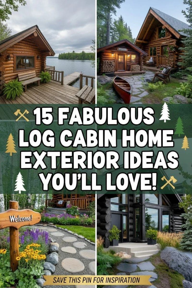 15 Fabulous Log Cabin Home Exterior Ideas You'll Love! 2 article image 1