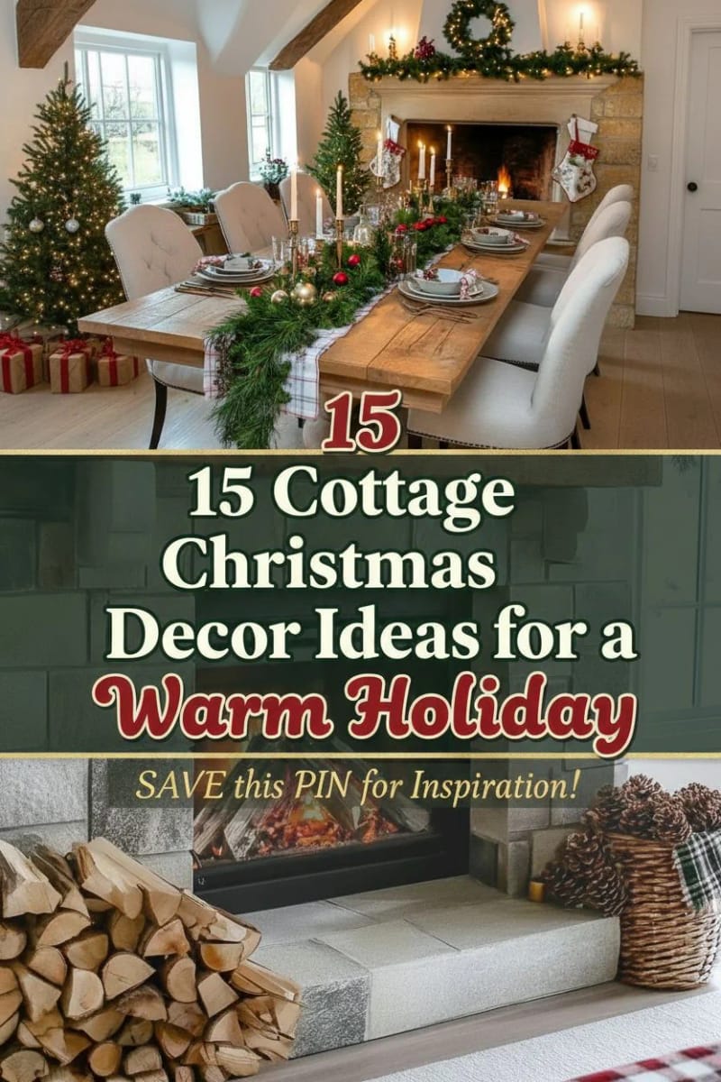 15 Best Cottage Christmas Decor Ideas for a Warm Holiday 35 cottage christmas decor ideas - Collage 34
