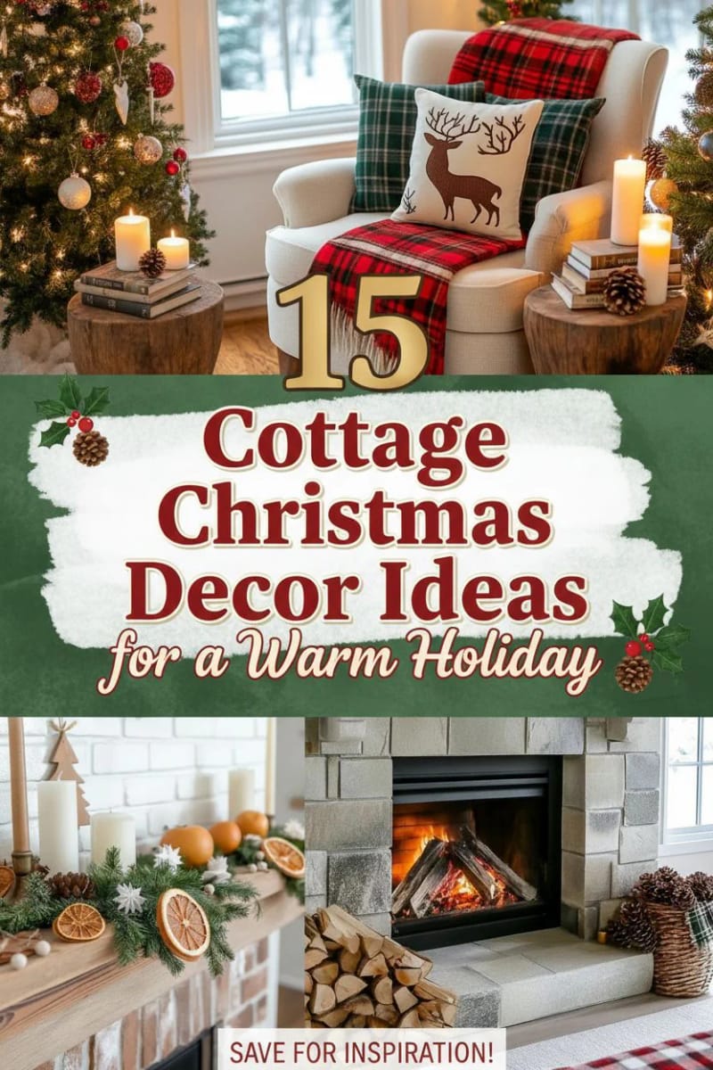 15 Best Cottage Christmas Decor Ideas for a Warm Holiday 36 cottage christmas decor ideas - Collage 35