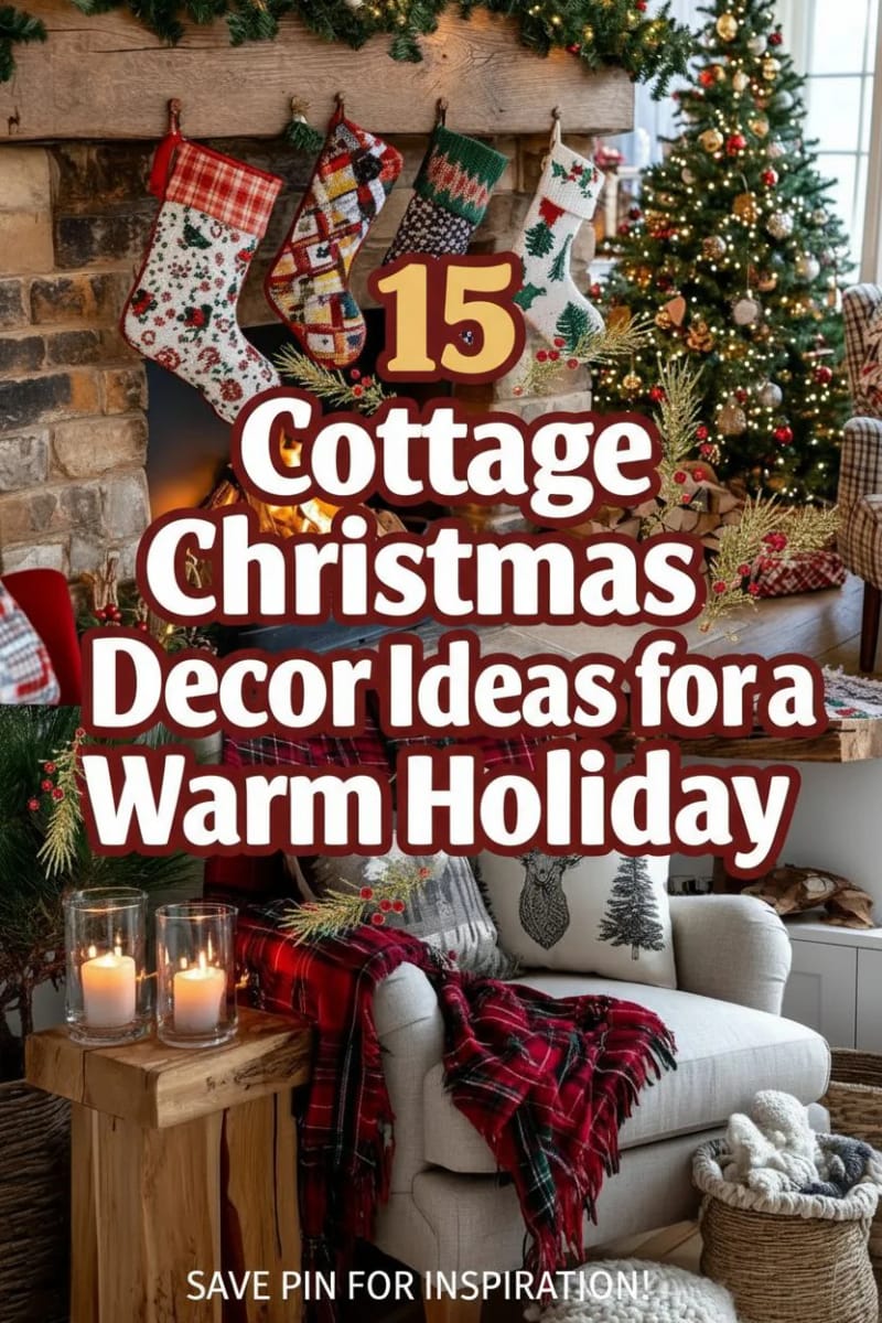 15 Best Cottage Christmas Decor Ideas for a Warm Holiday 38 cottage christmas decor ideas - Collage 37