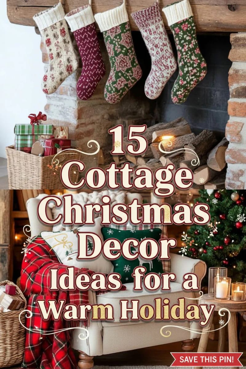 15 Best Cottage Christmas Decor Ideas for a Warm Holiday 39 cottage christmas decor ideas - Collage 38