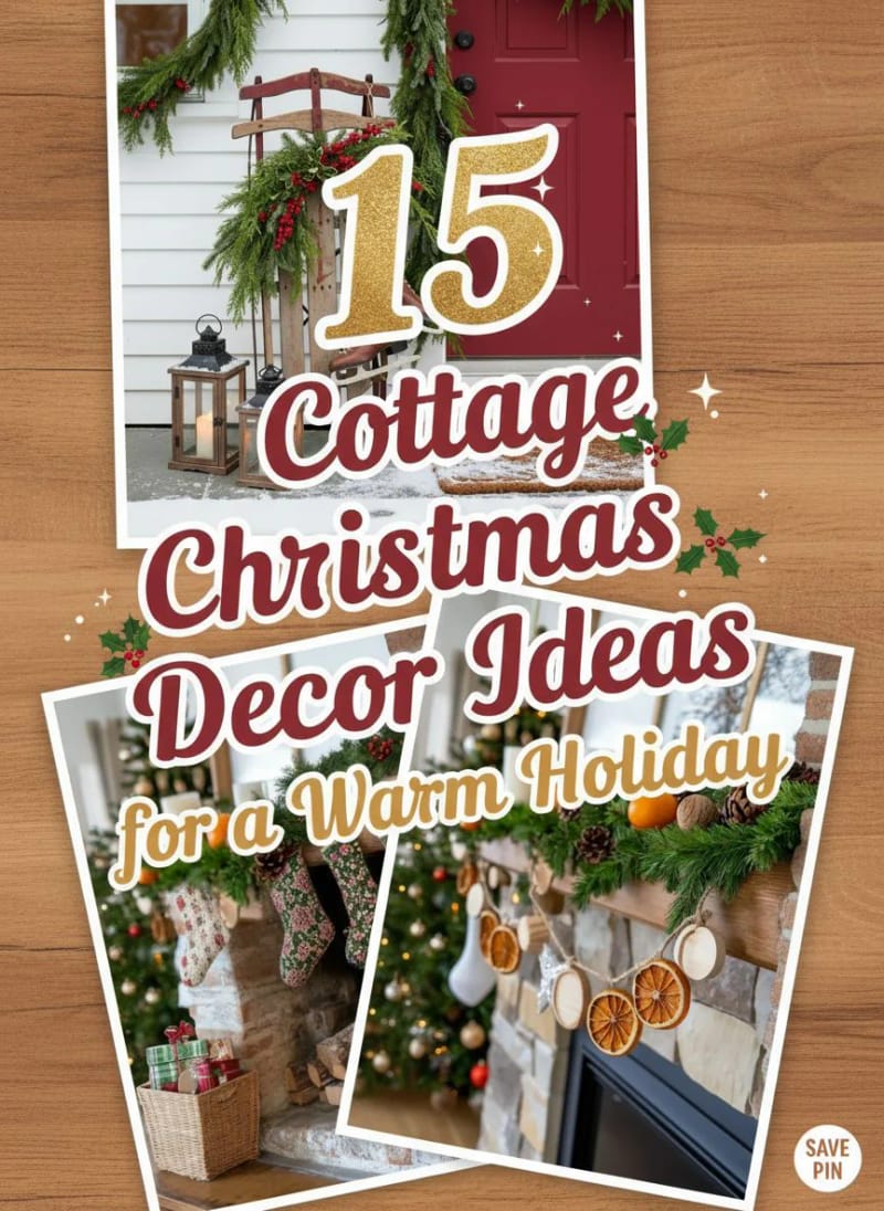 15 Best Cottage Christmas Decor Ideas for a Warm Holiday 40 cottage christmas decor ideas - Collage 39