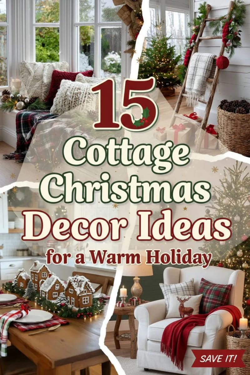 15 Best Cottage Christmas Decor Ideas for a Warm Holiday 44 cottage christmas decor ideas - Collage 43