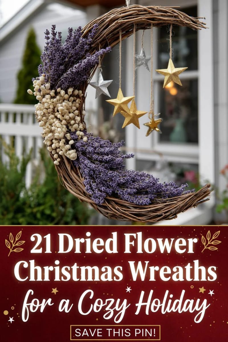 21 Unique Dried Flower Christmas Wreaths for a Cozy Holiday 57 dried flower christmas wreath - Collage 56