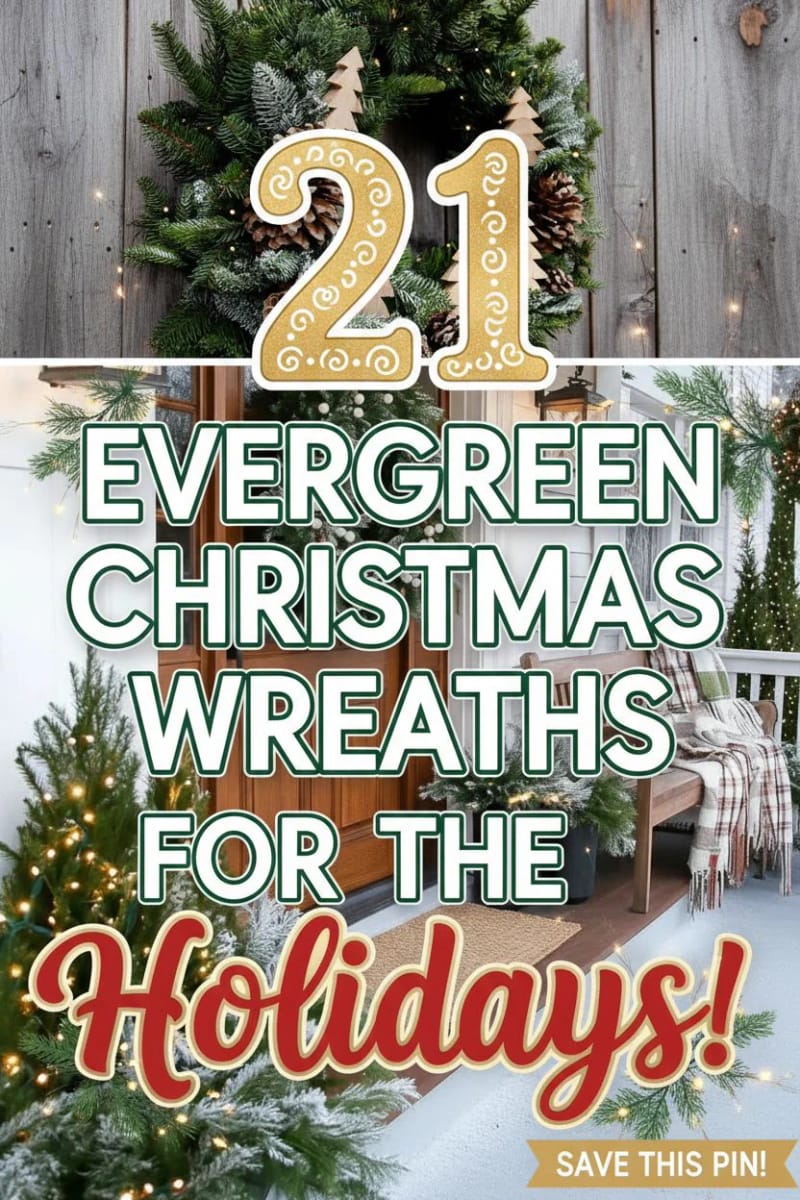 21 Evergreen Christmas Wreaths for Perfect Holidays! 49 evergreen christmas wreath - Collage 48