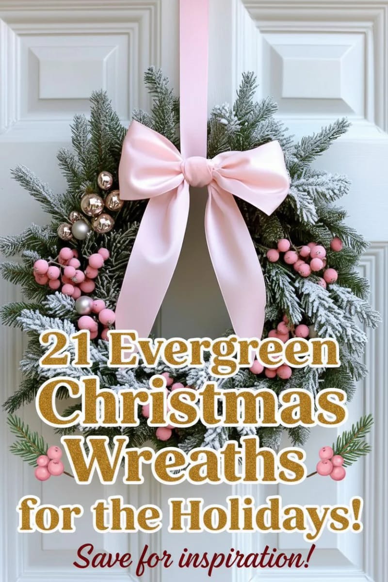 21 Evergreen Christmas Wreaths for Perfect Holidays! 53 evergreen christmas wreath - Collage 52