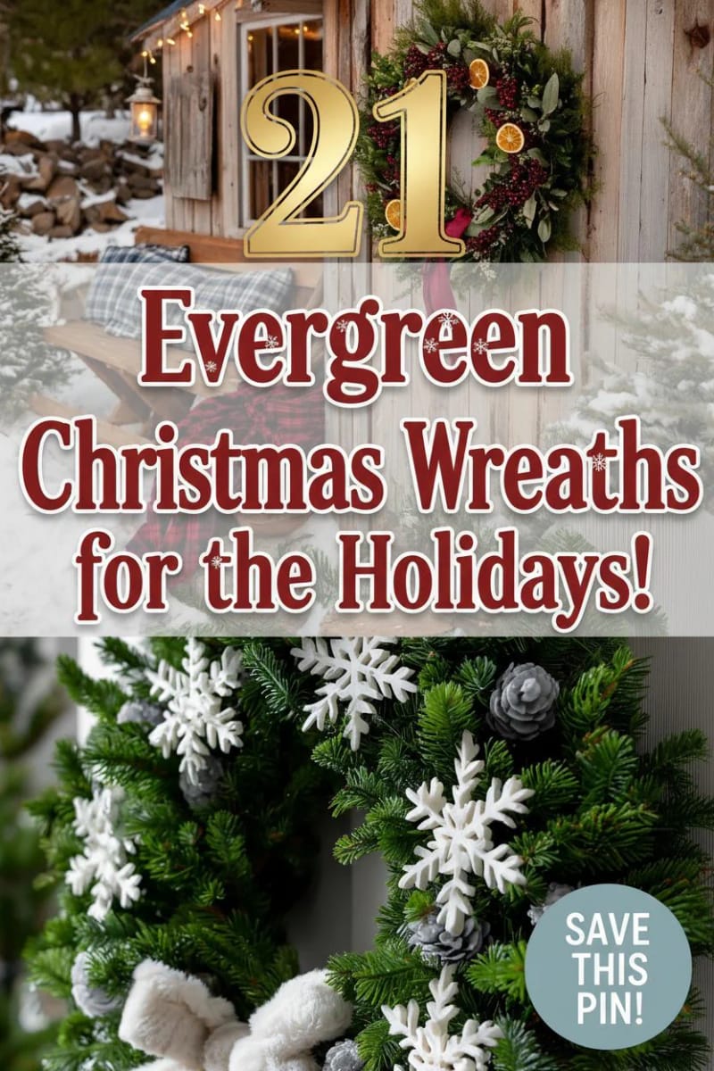 21 Evergreen Christmas Wreaths for Perfect Holidays! 55 evergreen christmas wreath - Collage 54