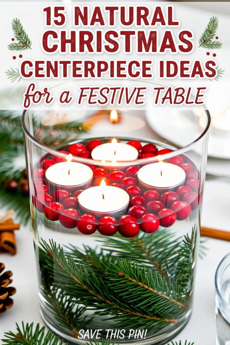15 Natural Christmas Centerpiece Ideas for a Festive Table 38 natural christmas centerpieces diy - Collage 37