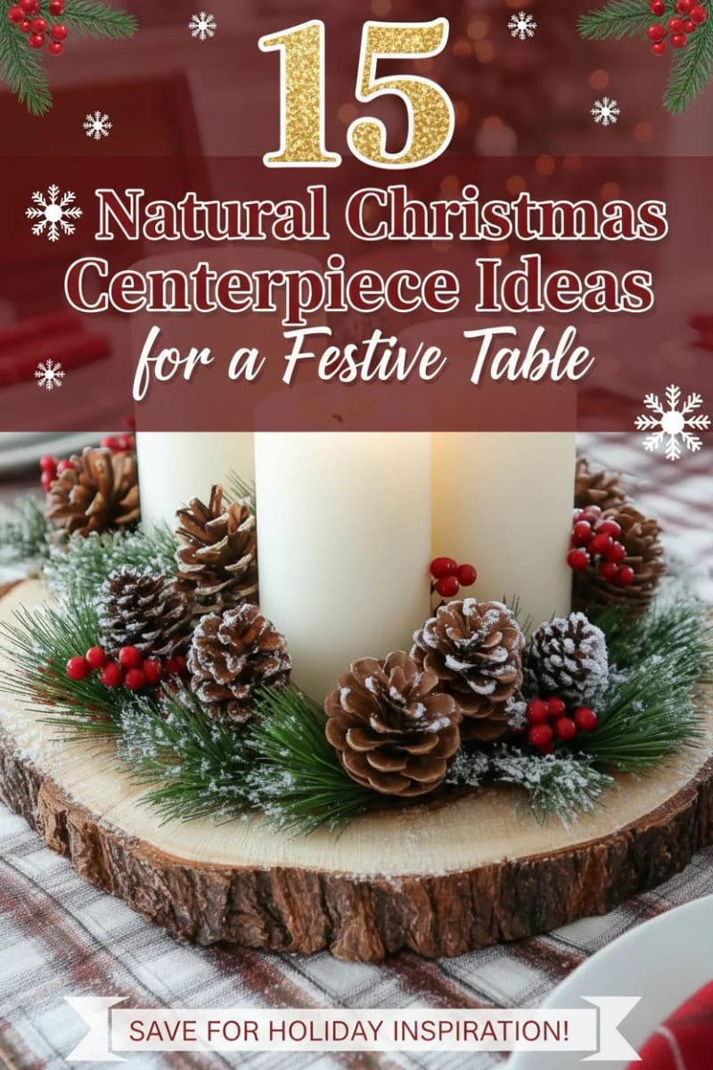 15 Natural Christmas Centerpiece Ideas for a Festive Table 39 natural christmas centerpieces diy - Collage 38