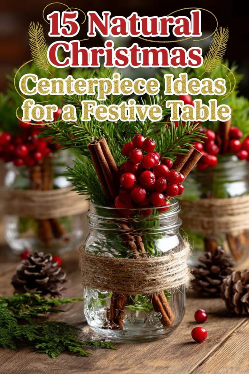 15 Natural Christmas Centerpiece Ideas for a Festive Table 42 natural christmas centerpieces diy - Collage 41