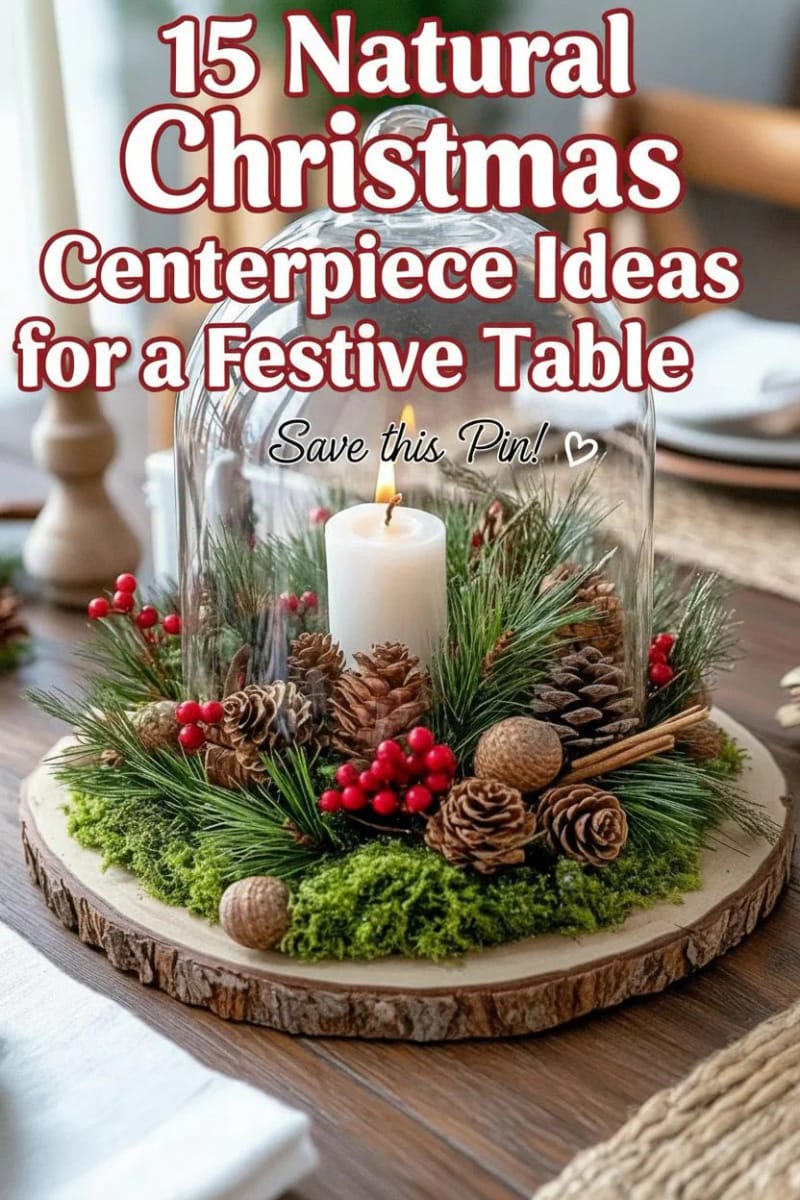 15 Natural Christmas Centerpiece Ideas for a Festive Table 44 natural christmas centerpieces diy - Collage 43