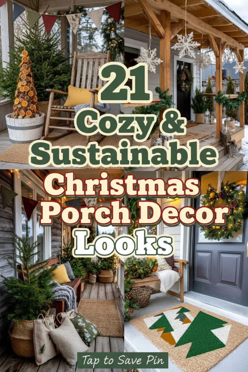21 Cozy & Sustainable Christmas Porch Decor Looks 97 sustainable christmas porch decor - Collage 49