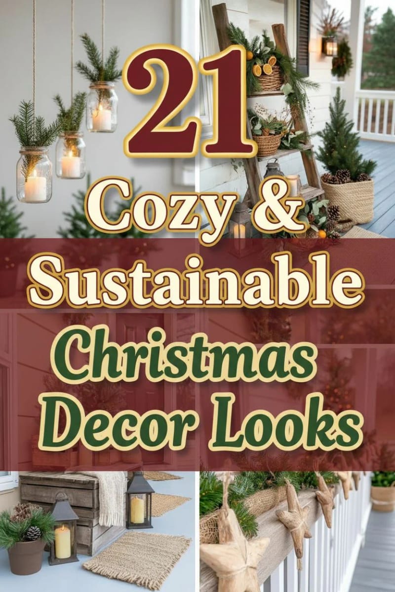 21 Cozy & Sustainable Christmas Porch Decor Looks 98 sustainable christmas porch decor - Collage 50