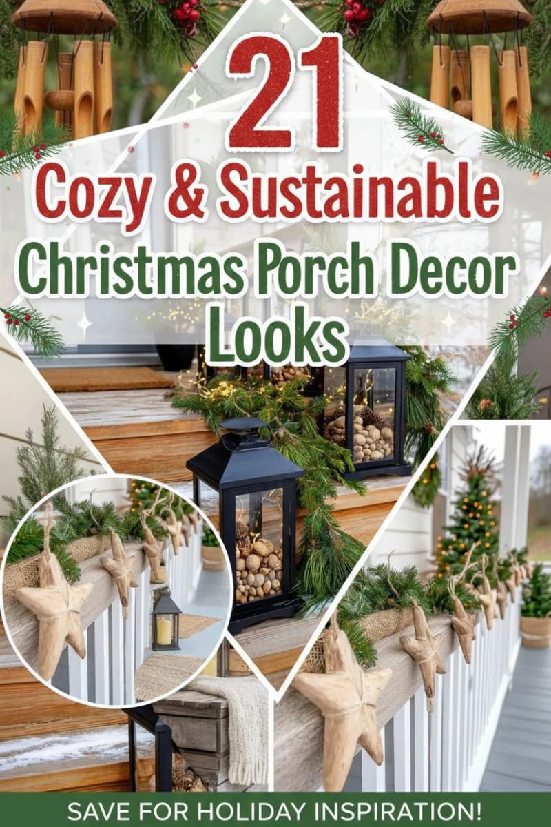 21 Cozy & Sustainable Christmas Porch Decor Looks 104 sustainable christmas porch decor - Collage 56