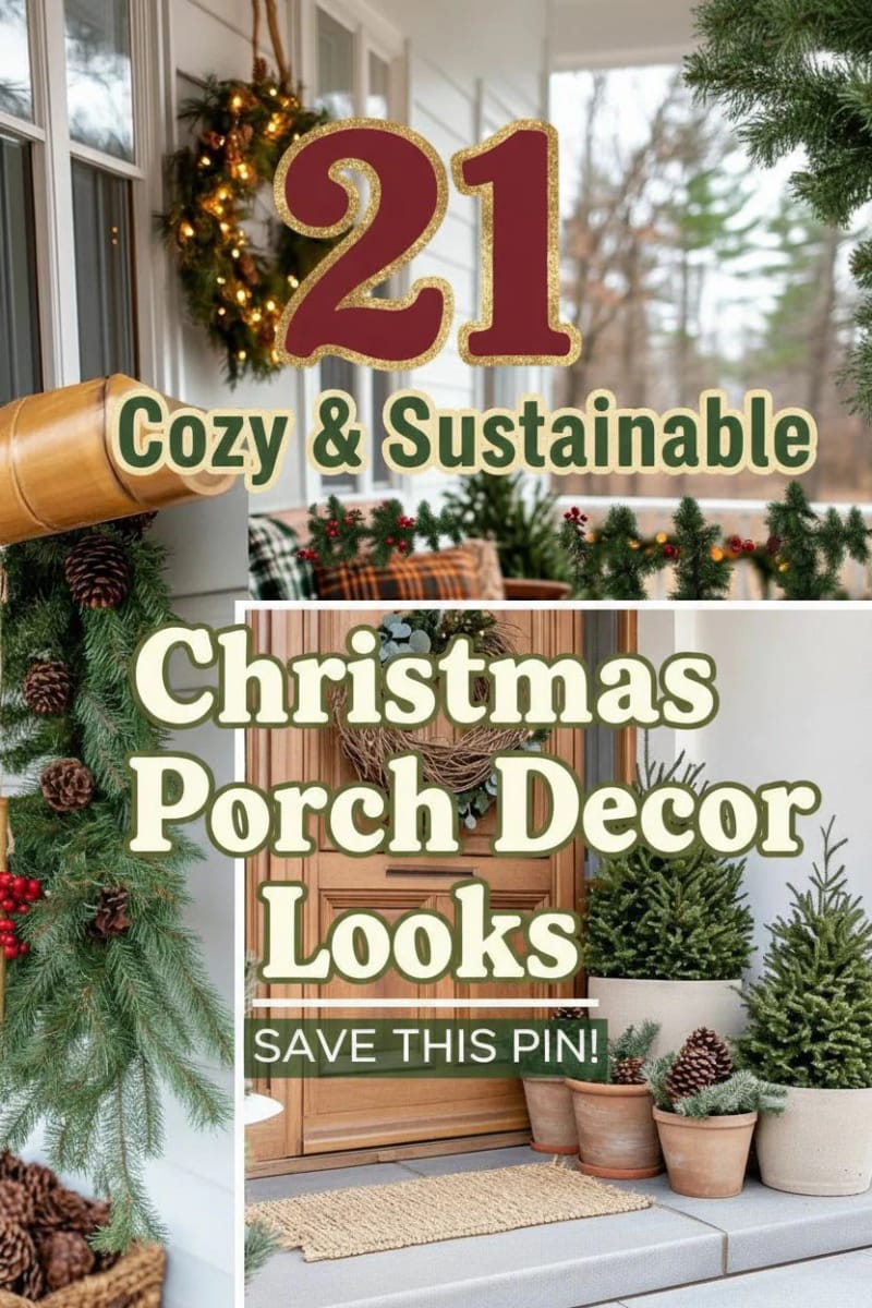21 Cozy & Sustainable Christmas Porch Decor Looks 105 sustainable christmas porch decor - Collage 57