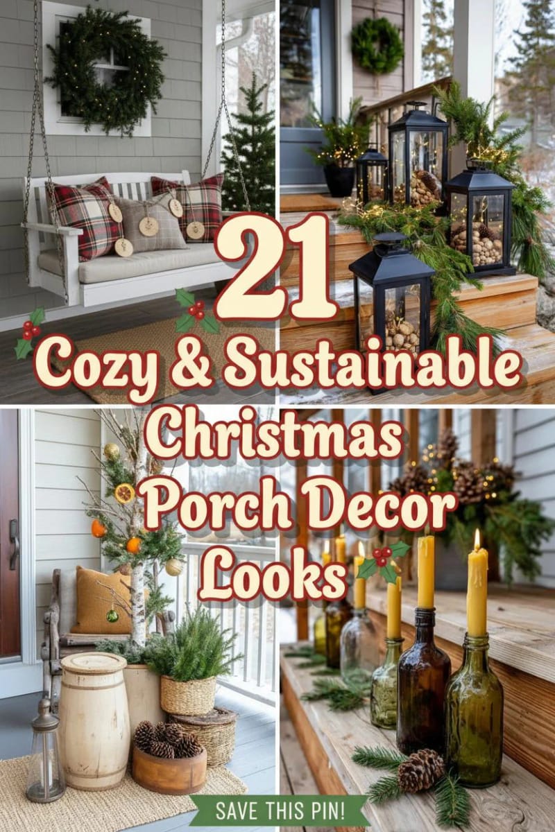 21 Cozy & Sustainable Christmas Porch Decor Looks 106 sustainable christmas porch decor - Collage 58