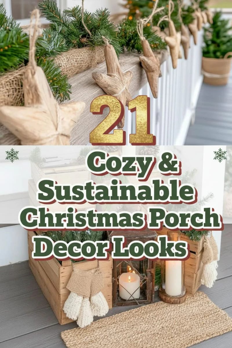 21 Cozy & Sustainable Christmas Porch Decor Looks 107 sustainable christmas porch decor - Collage 59