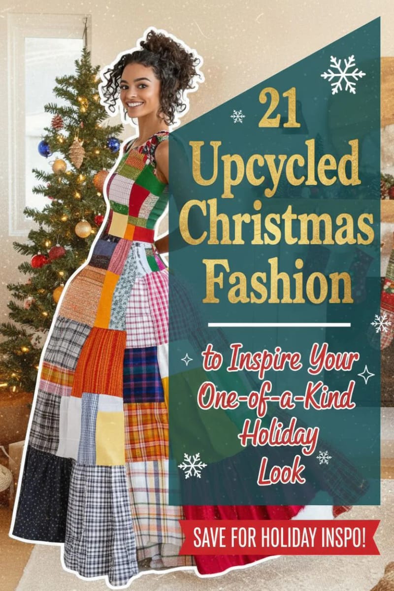 21 Upcycled Christmas Fashion to Inspire Your One of a Kind Holiday Look 62 upcycled christmas fashion - Collage 61