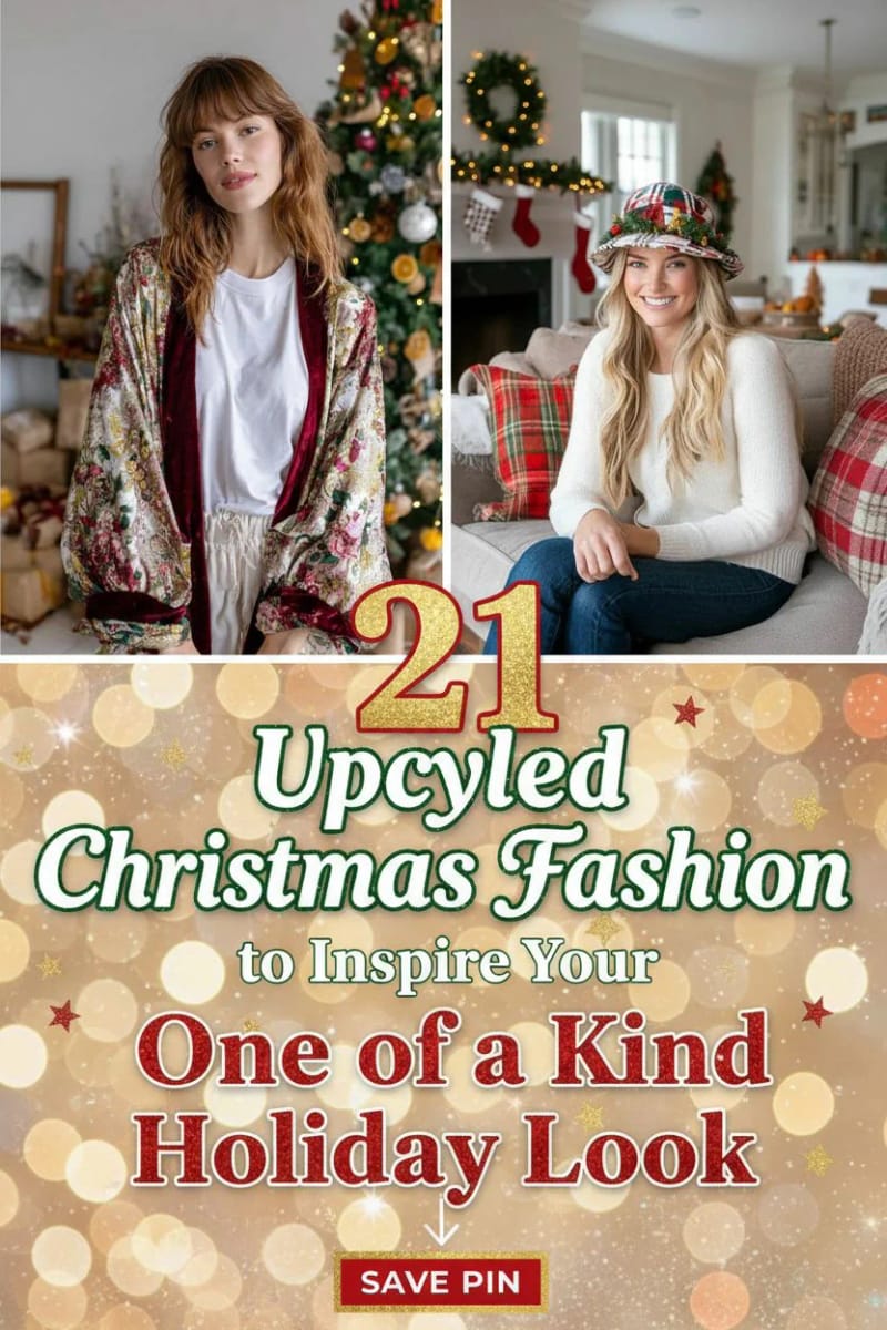 21 Upcycled Christmas Fashion to Inspire Your One of a Kind Holiday Look 65 upcycled christmas fashion - Collage 64