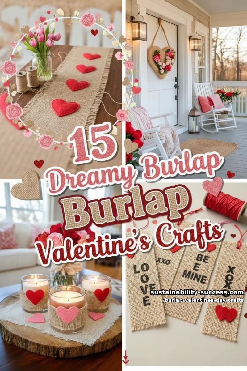 15 Dreamy Burlap Valentine’s Day Crafts You’ll Love 34 burlap valentines day crafts - Collage 33