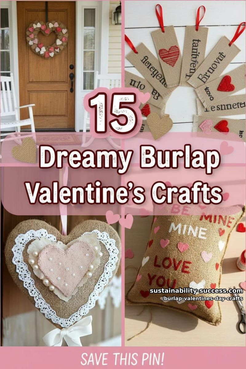 15 Dreamy Burlap Valentine’s Day Crafts You’ll Love 35 burlap valentines day crafts - Collage 34