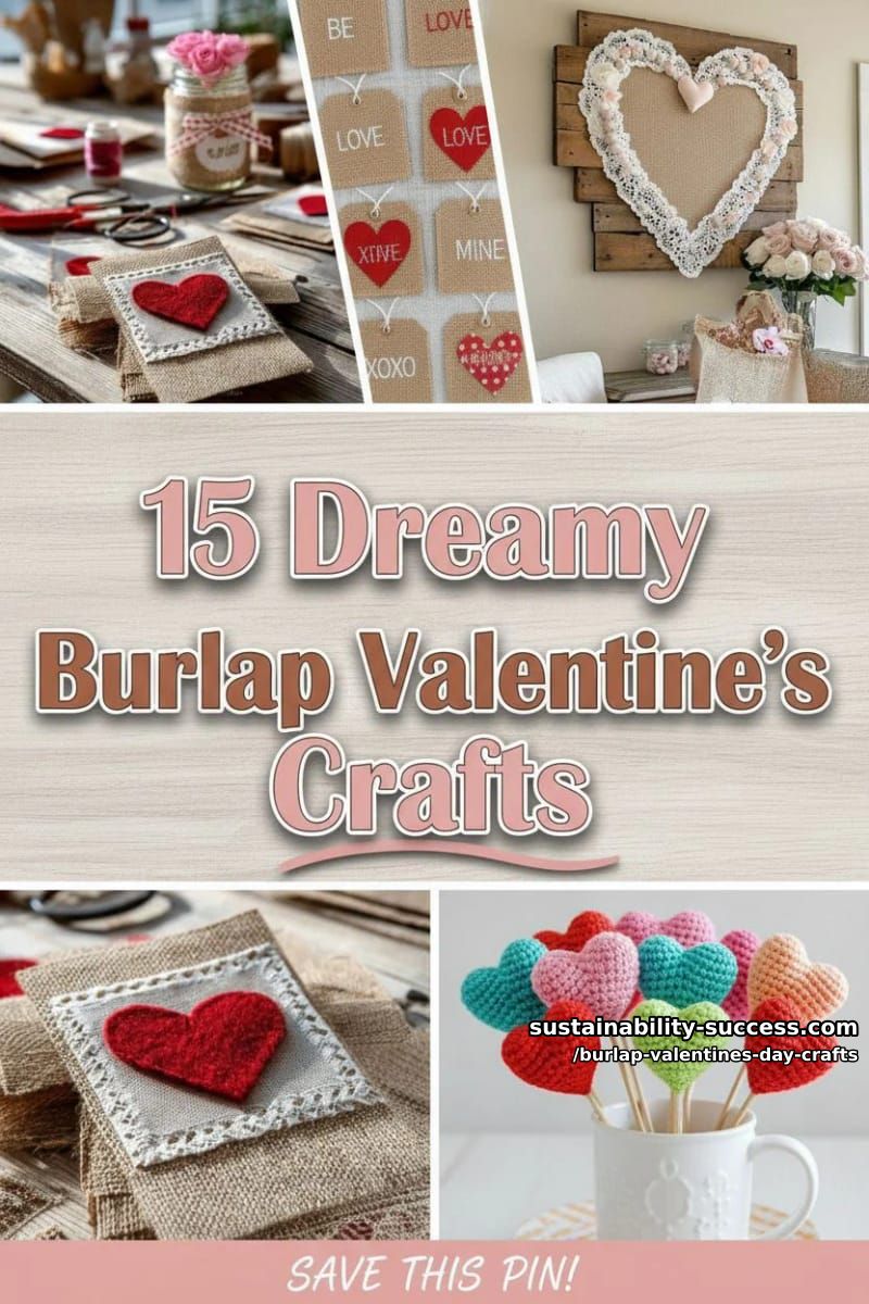 15 Dreamy Burlap Valentine’s Day Crafts You’ll Love 37 burlap valentines day crafts - Collage 36