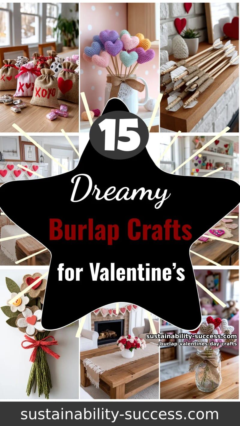 15 Dreamy Burlap Valentine’s Day Crafts You’ll Love 38 burlap valentines day crafts - Collage 37
