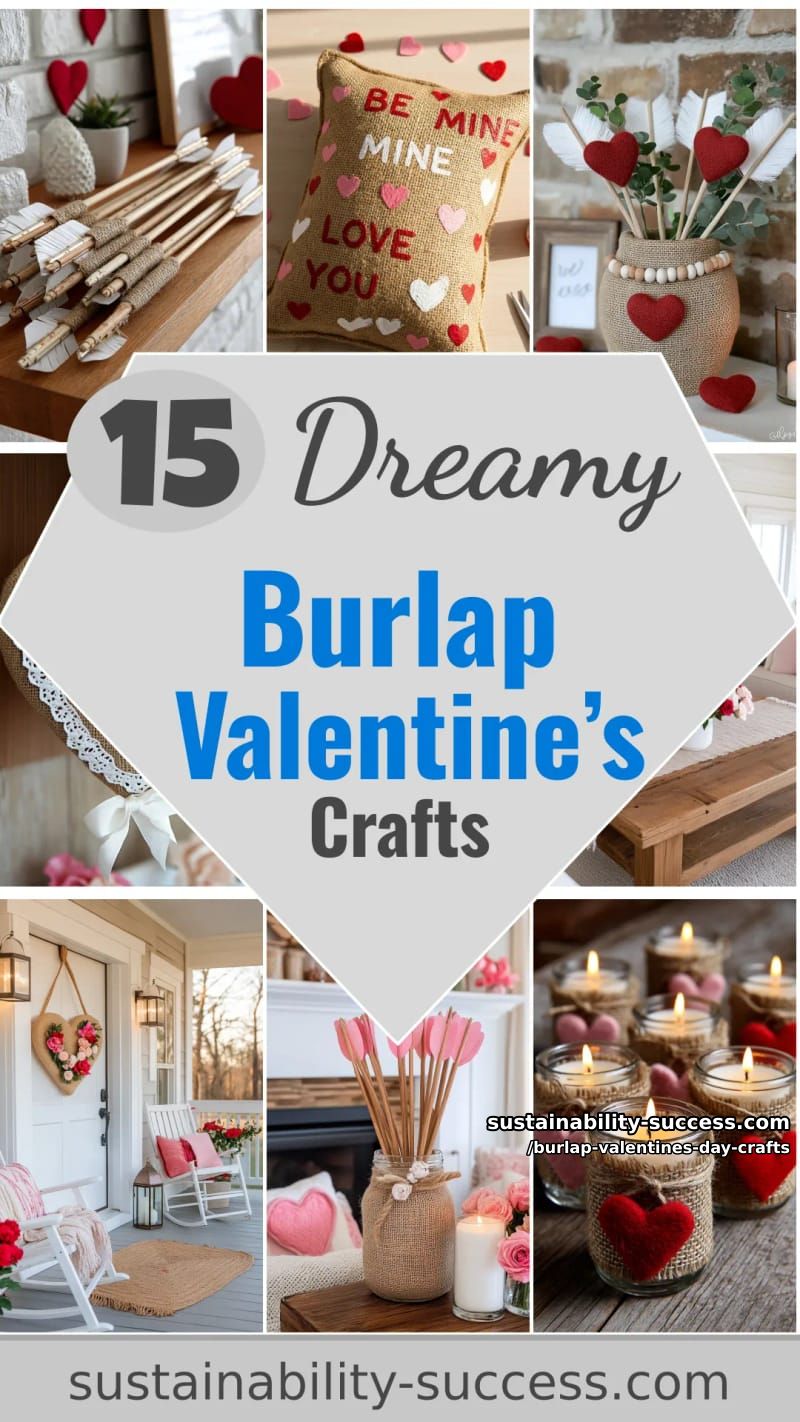 15 Dreamy Burlap Valentine’s Day Crafts You’ll Love 39 burlap valentines day crafts - Collage 38